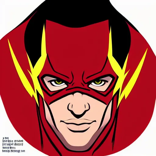 Image similar to Vector drawing of a headshot Portrait of The Flash by Alex Ross