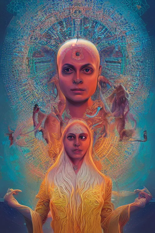 Image similar to Bhagwan Shree Rajneesh, photo, portrait, 3d, high details, intricate details, by vincent di fate, artgerm julie bell beeple, 90s, Smooth gradients, octane render, 8k, volumetric lightning, High contrast, depth of field, very coherent symmetrical artwork