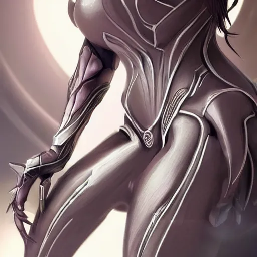 Prompt: beautiful intricate fanart of female warframe, stunning elegant pose, well designed hands, high quality, artstation, deviantart, furaffinity, octane render