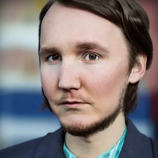 Prompt: photo of the lovechild of wil wheaton and paul dano