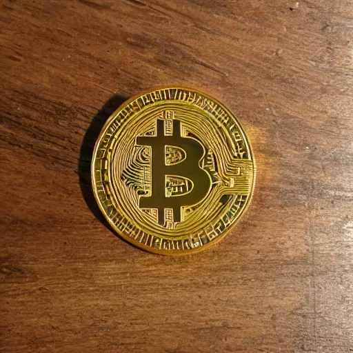 Prompt: antique Bitcoin coin from roman empire photo