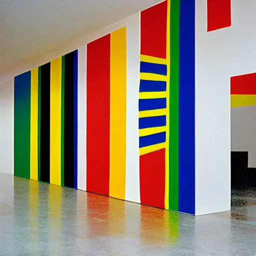 Image similar to sol lewitt wall drawing in style of pop art