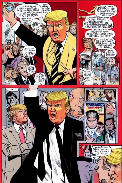 Image similar to donald trump as kingpin in spiderman