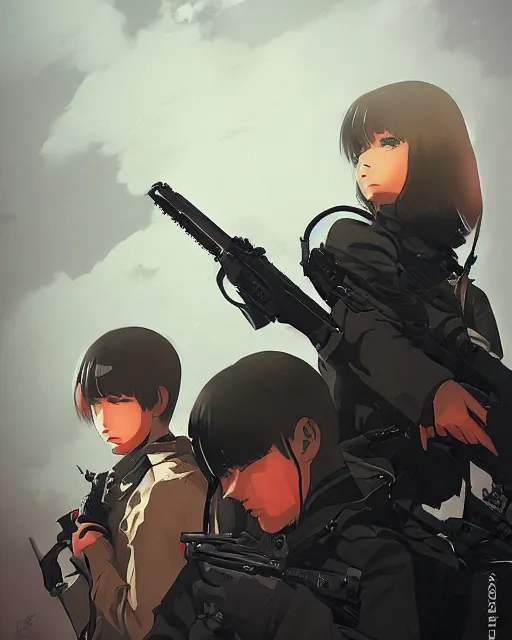 Image similar to war, by ilya kuvshinov