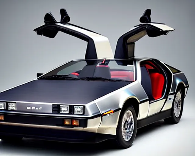 Image similar to new prototype delorean, dslr