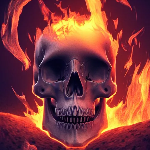 red fire skull logo