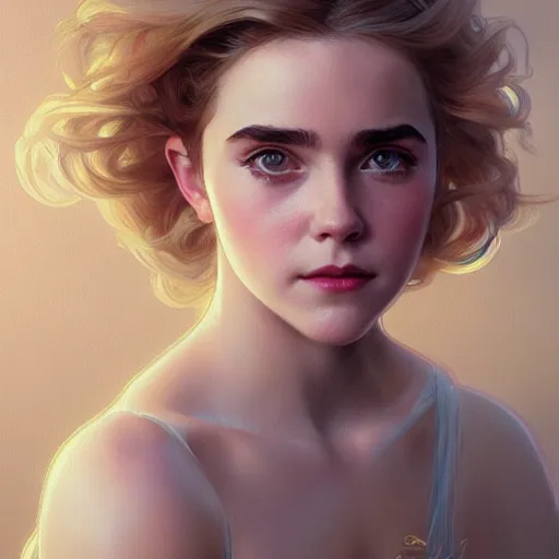 Prompt: beautiful natural Kiernan Shipka, intricate, elegant, highly detailed, digital painting, artstation, concept art, smooth, sharp focus, illustration, art by artgerm and greg rutkowski and alphonse mucha and loish and WLOP