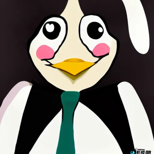Image similar to penguin anime girl