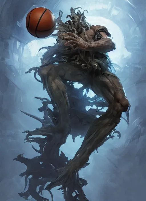 Prompt: Davy Jones playing basketball, elegant, digital painting, concept art, smooth, sharp focus, illustration, from StarCraft by Ruan Jia and Mandy Jurgens and Artgerm and William-Adolphe Bouguerea