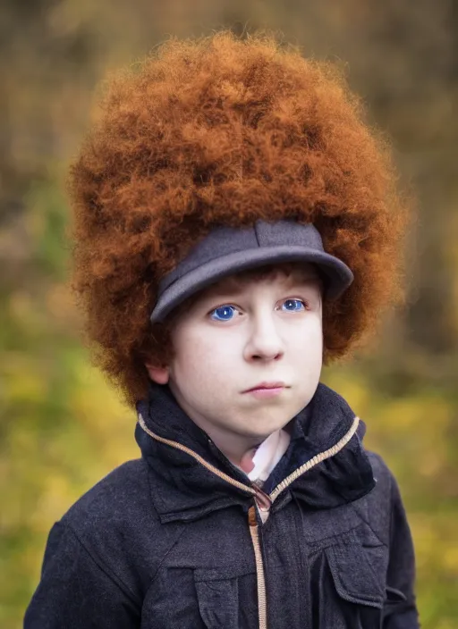 Image similar to portrait photo still of real life young kyle broflovski, 8 k, 8 5 mm, f. 1 4