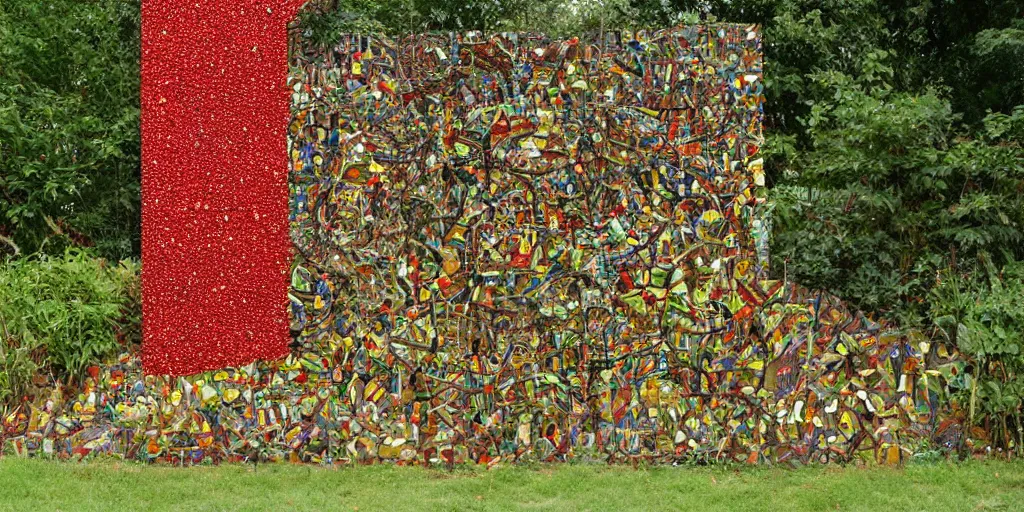 Prompt: the garden of eden by el anatsui