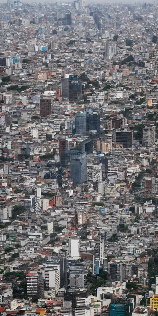 Image similar to futuristic Mexico City