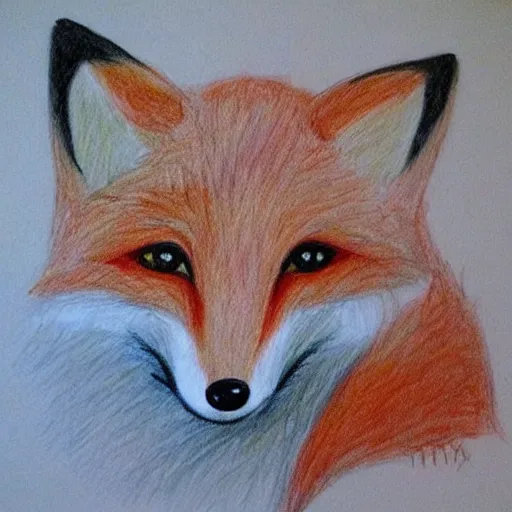 Image similar to a toddler's drawing of a fox