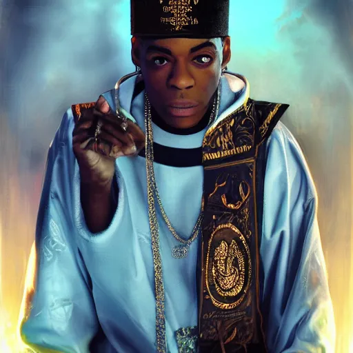 Image similar to souljah boy as bishop in the movie juice. film still, digital painting, extremely detailed, 4 k, intricate, brush strokes, mark arian, artgerm, bastien lecouffe - deharme