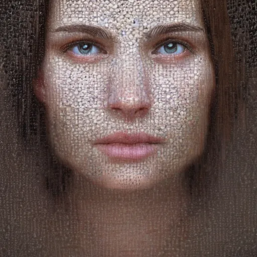 Image similar to cinematic minecraft, intricate, elegant, by alyssa monks, highly detailed, symmetrical face, expression desire, fine details, masterpiece, trending on artstation