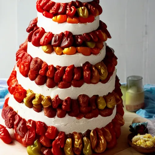 Image similar to meat - stuffed pepper wedding cake