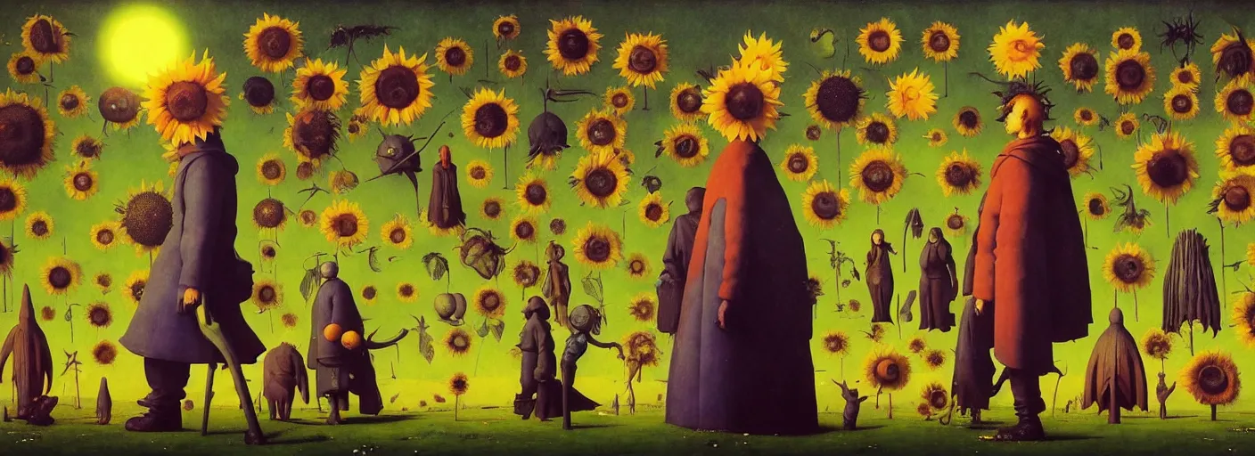 Image similar to full - body surreal colorful sunflower rpg character concept art anatomy, action pose, very coherent and colorful high contrast masterpiece by norman rockwell franz sedlacek hieronymus bosch dean ellis simon stalenhag rene magritte gediminas pranckevicius, dark shadows, sunny day, hard lighting, reference sheet white! background