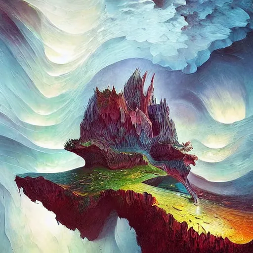 Image similar to landscape cavern mountains ornate sharp focus weird digital art nature photography by frank gehry, beksinski, peter mohrbacher, arthur adams, leonid afremov, victo ngai, android jones, antoni gaudi