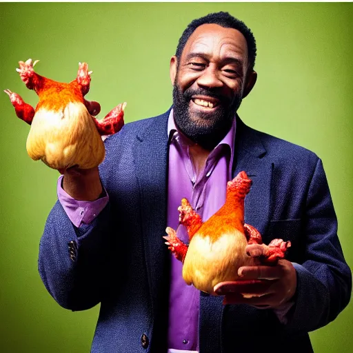 Image similar to lenny henry juggling chickens