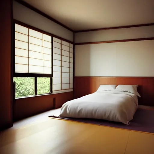 Image similar to still photo of a japanese guest room, highly detailed, photorealistic portrait, bright studio setting, studio lighting, crisp quality and light reflections, unreal engine 5 quality render