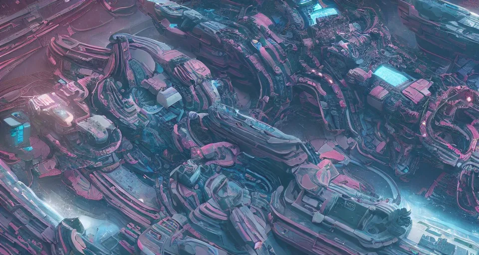 Image similar to space colony on an alien planet, intricate artwork by tooth wu and wlop and beeple, octane render, hyper realism, 8 k