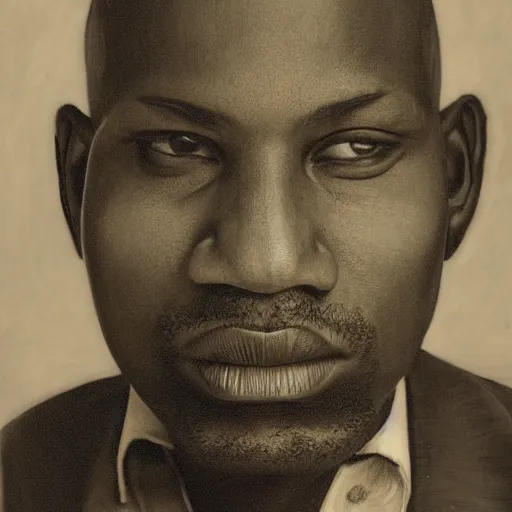 Prompt: portrait of a man by david uzochukwu