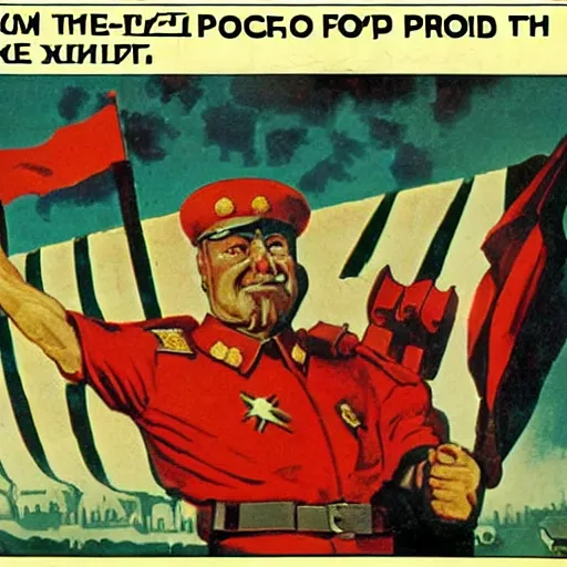 Image similar to pro - war propaganda by the soviet union