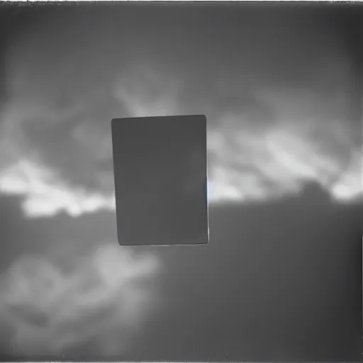 Prompt: pinhole photo : dream, smoke, clouds, silhouette, face, mirror, projector, double exposure, chromatic aberration, kodachrome