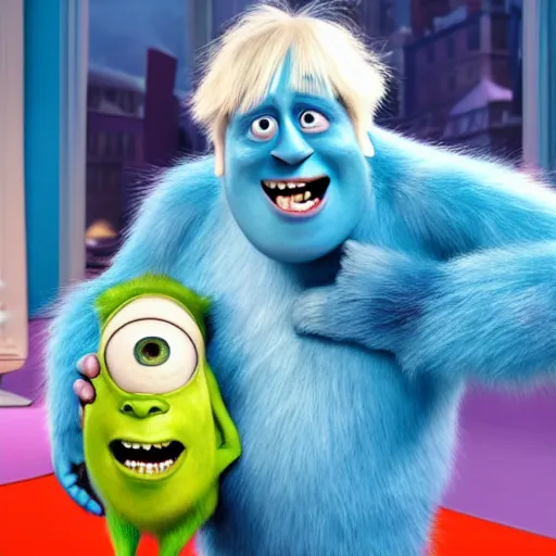 Image similar to boris johnson in monsters inc, 4 k image