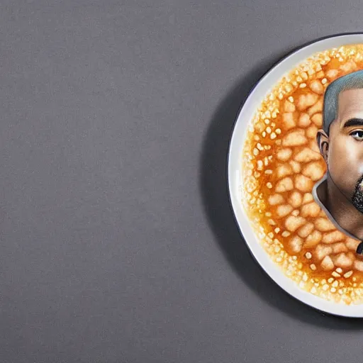 Image similar to kanye west made out of congee, michelin star photography, congee