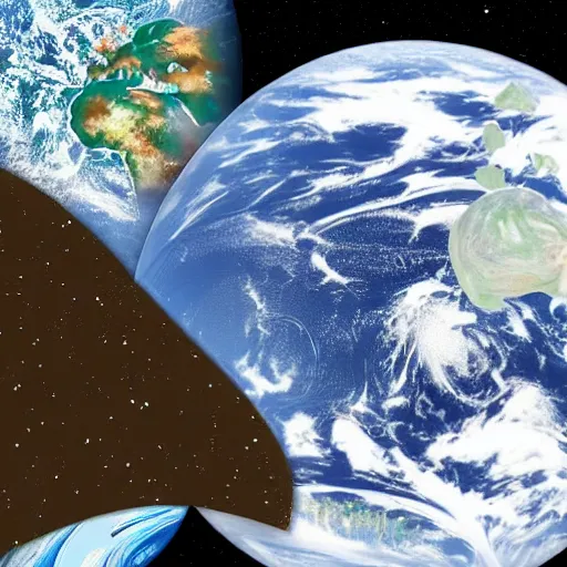 Image similar to photo of big chungus in space next to the planet Earth, realistic highly-detailed