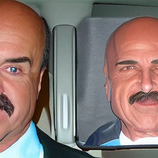 Image similar to dr phil hiding in your car trunk