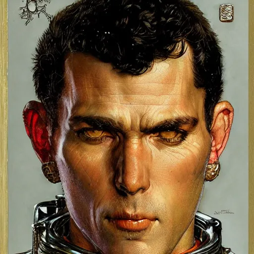 Prompt: guts as a knight, closeup portrait art by norman rockwell and donato giancola and greg rutkowski