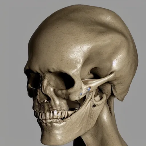 Image similar to lower jaw bone and cheek bones of a human