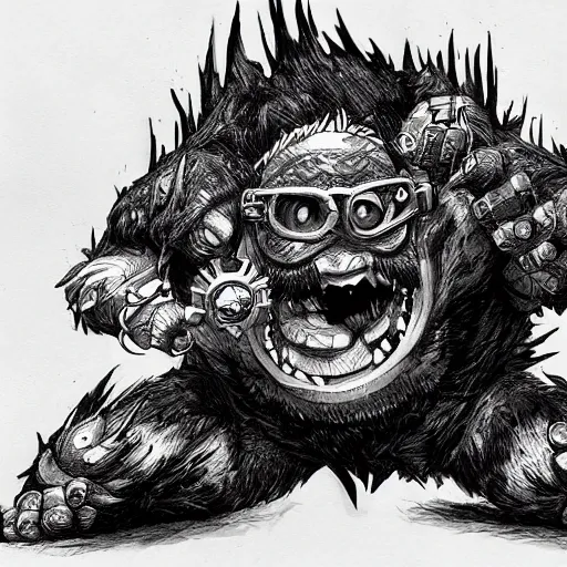 Image similar to Raging Minion Beast by Kim Jung gi