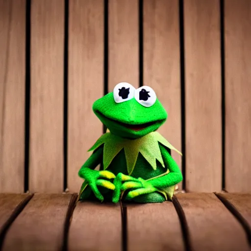 Image similar to very very very very cute baby Kermit the Frog, portrait, pixar style, forest background, cinematic lighting, award winning creature portrait photography