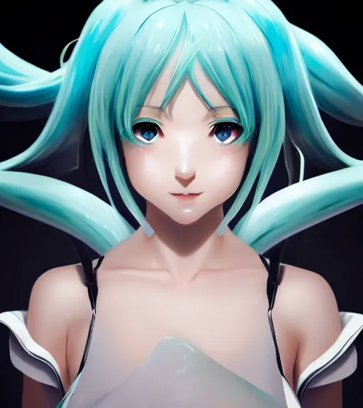 Prompt: Anime art beutiful Hatsune miku by artgerm, magali villeneuve, Gil Elvgren, Earl Moran, Enoch Bolles, trending on artstation, very coherent symmetrical artwork, perfect face, 35 mm, cinematic, hyper realism, high detail, octane render, 8k