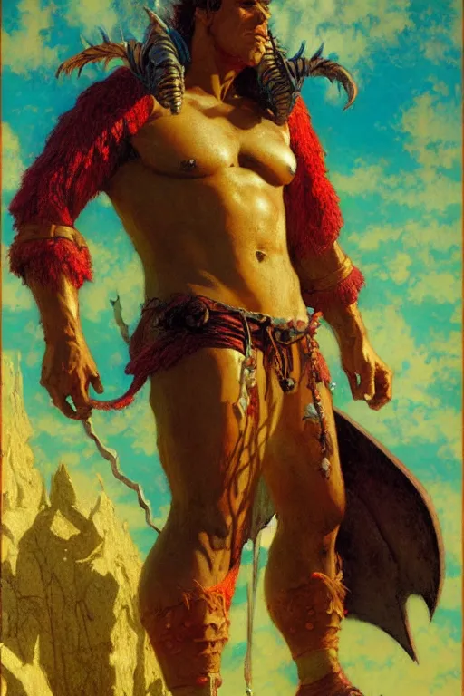 Image similar to monster, character design, tales of earthsea, colorful, painting by gaston bussiere, craig mullins, j. c. leyendecker, tom of finland