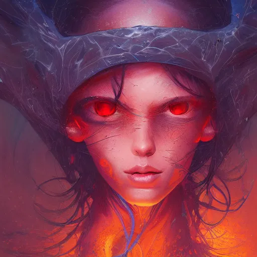 Image similar to a painting of the eyes of the sun by james jean and marc simonetti, dark fantasy art, high detail, trending on artstation