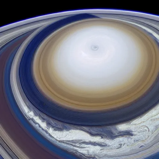 Image similar to ultra detailed zoomed in photo satellite view of a saturn size hurricane swallowing earth