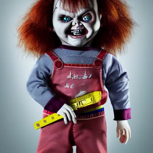 Image similar to cursed image of Chucky the killer doll