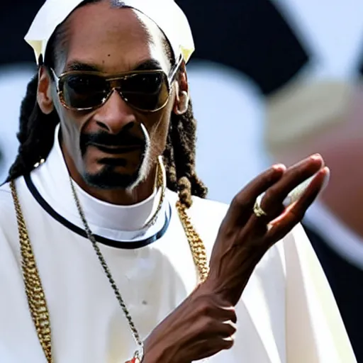 Image similar to Snoop Dogg as the Pope