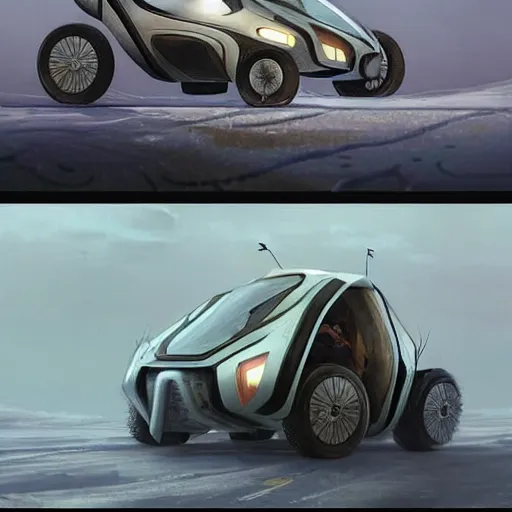 Image similar to futuristic lada flying car on the street of a Russian sleeping quarters on the moon, Norilsk, sci-fi, fantasy, intricate, very very beautiful, elegant, highly detailed, digital painting, artstation, concept art, smooth, sharp focus, illustration, art by artgerm and greg rutkowski and alphonse mucha