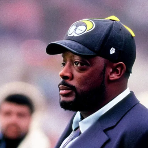 Prompt: Coach Tomlin in the X-Files episode 'The Football Haunting'(1996)