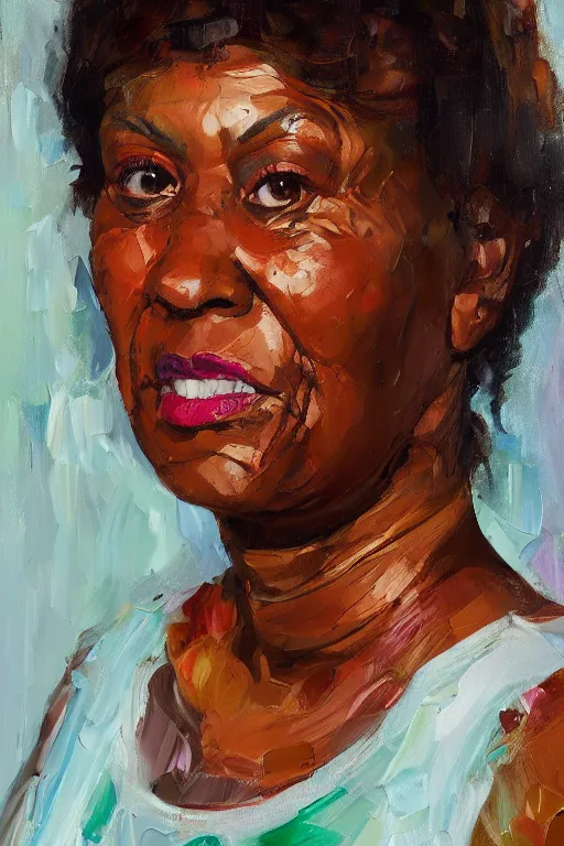 Image similar to palette knife oil painting portrait of geraldine granger, a kind hearted mental health professional who works as a social worker, extreme detail, artstation trending, artgerm, random racial background, deviant art, octane, substance, art history 8 k