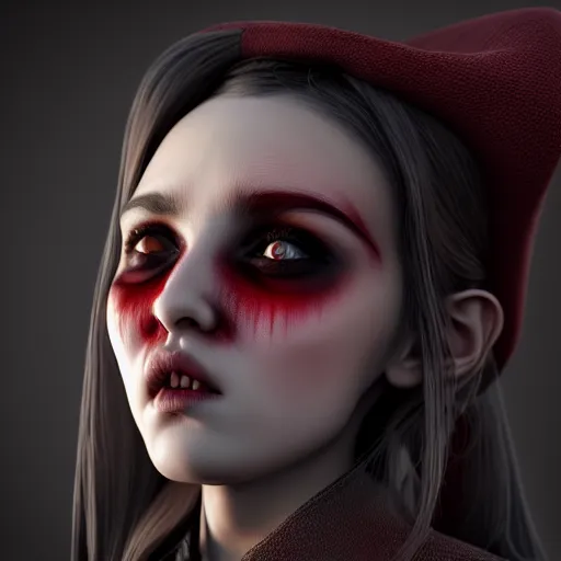 Prompt: cute vampire ultra realistic, concept art, intricate details, highly detailed, photorealistic, octane render, 8 k, unreal engine,