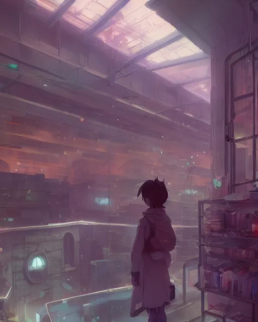 Image similar to full shot atmospheric lighting by makoto shinkai, stanley artger m lau, wlop, rossdraws, james jean, andrei riabovitchev, marc simonetti, krenz c