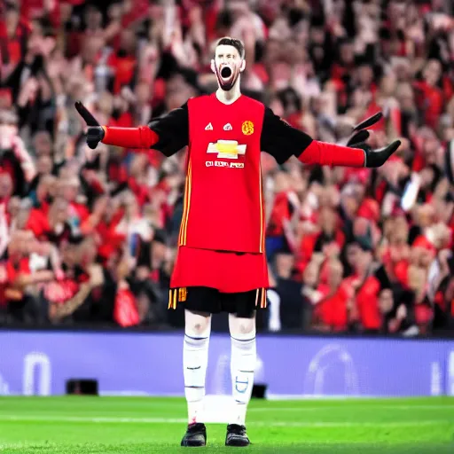 Image similar to david de gea singing opera