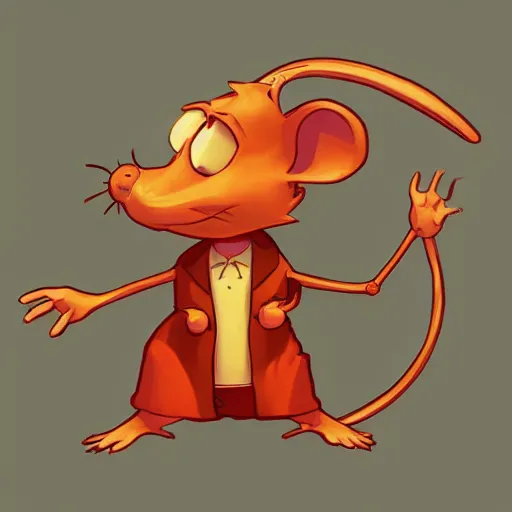 Image similar to anthropomorphic mouse in the lab coat catsing fireball, pixar style, concept art, character turnaround, trending on artstation, childrens illustrated storybook, by alphonse mucha and cory loftis and matthias lechner