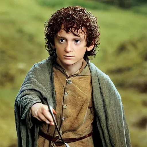 Image similar to donald trump as frodo in the lord of the rings, award winning photo